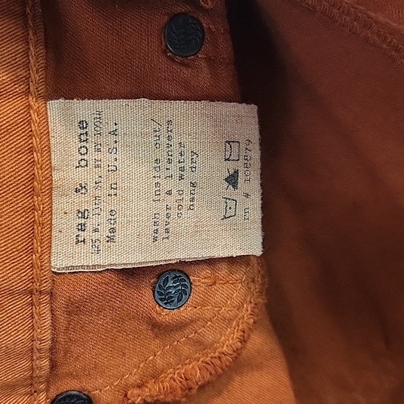 Rag & Bone rust jeans sz 26 - Picture 7 of 8